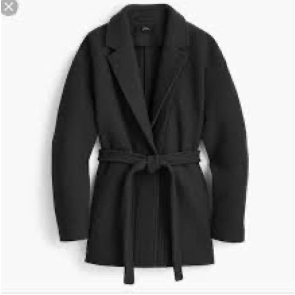J. Crew Camille Short Boiled Wool One-Button Tie Coat - Picture 4 of 5